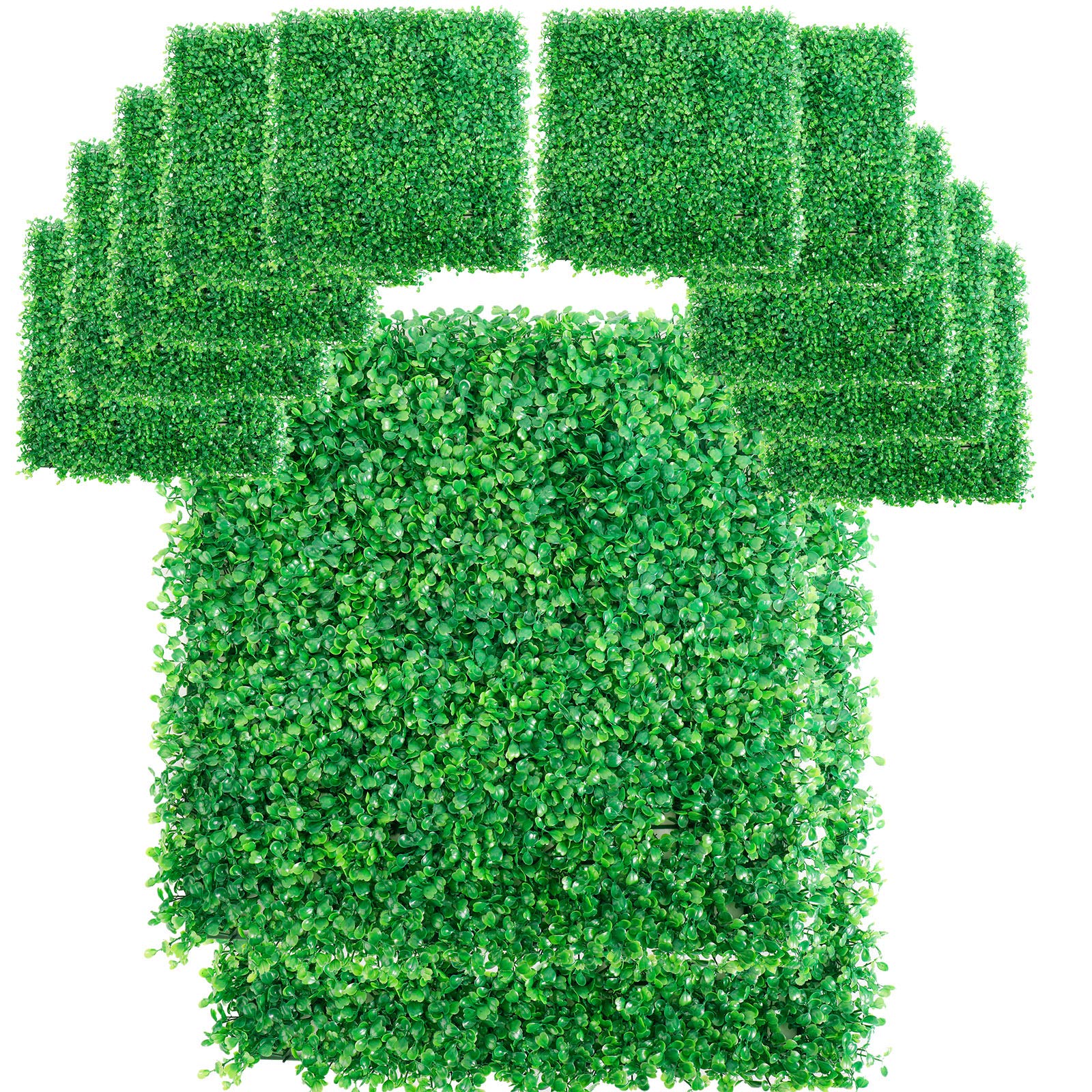 Finderomend Artificial Boxwood Hedge Wall Panels - Pack of 12, 20