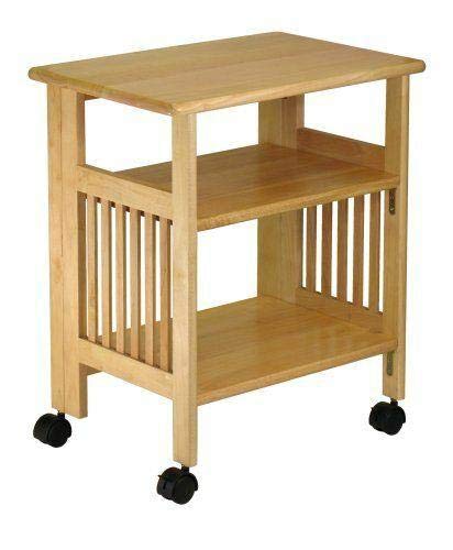 BrandMagaz Microwave Stand with Storage Shelf - Kitchen Cart Organizer for Microwave, Spices & Utensils - Perfect for Small Spaces, Apartments & Kitchen Organization