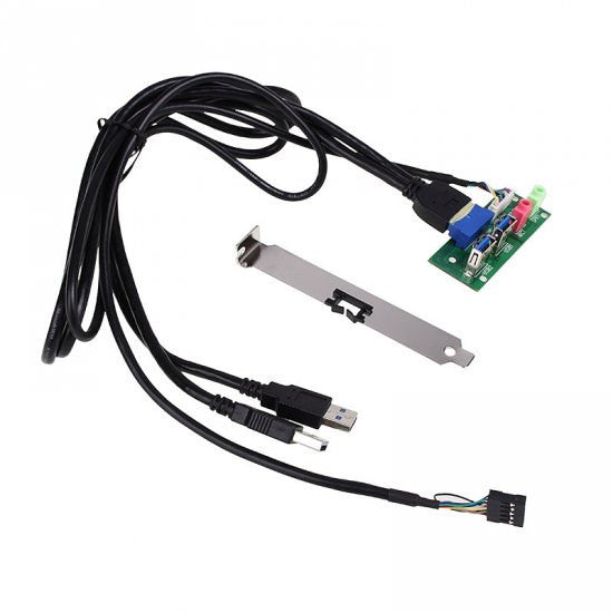 Lian Li PW-IO4M8500 USB 3.0 Front Panel Upgrade Kit with Multi-Media Ports - Perfect for PC Case Modding & Custom Builds