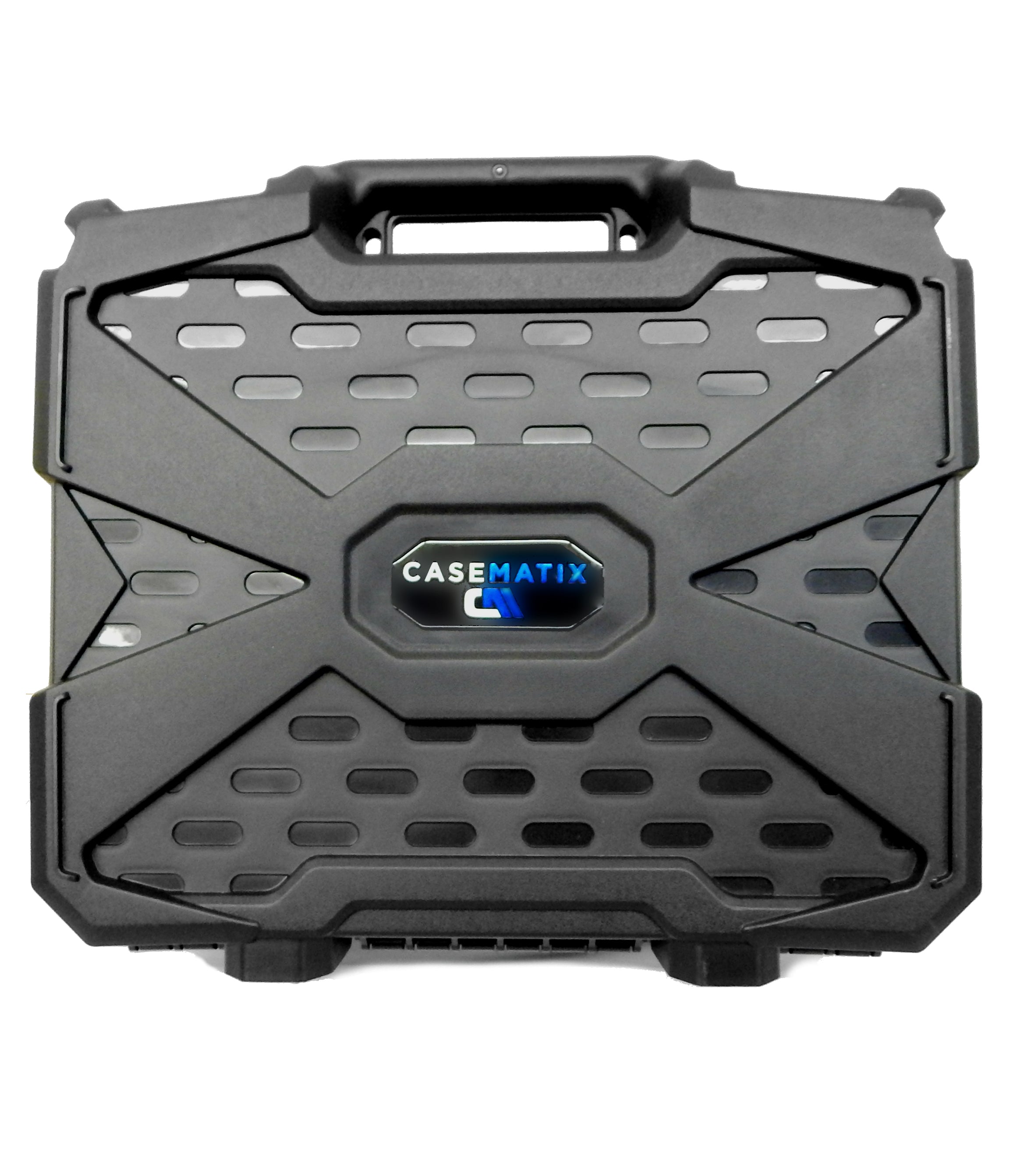 CASEMATIX Toploader Card Storage Case - Holds 450 Toploaders or 100 One Touch Holders, 12-Compartment Trading Card Organizer Box for Collectors | Perfect for Sports Cards, Pokemon & MTG Storage