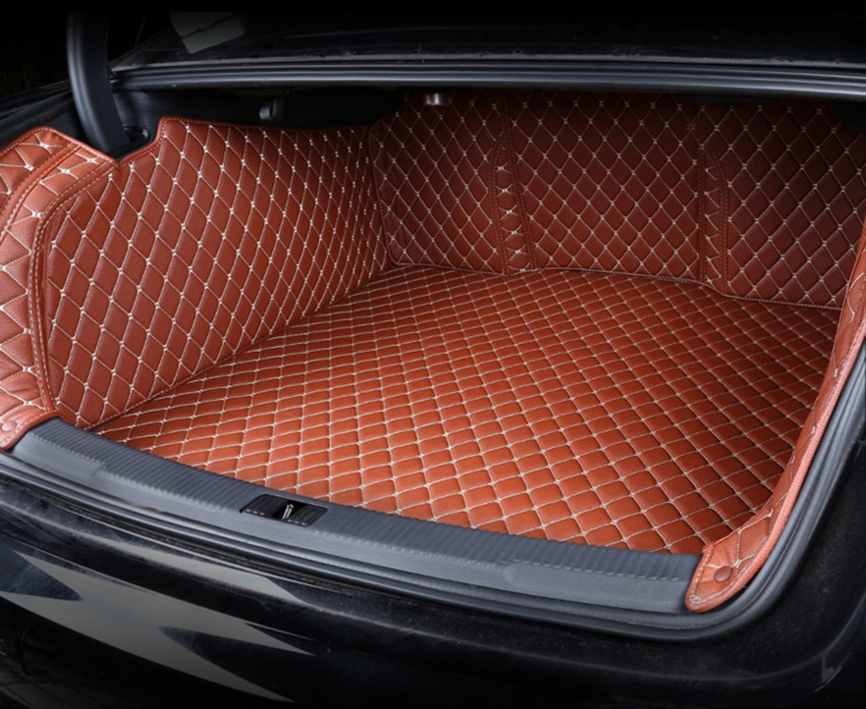 Heavy Duty 3D Laser Cargo Liner for Porsche Cayenne SUV 2019-2024 | All Weather Pet & Dog Cover Trunk Mat | Largest Coverage Brown Cargo Mats | Perfect for Road Trips, Camping & Pet Transport