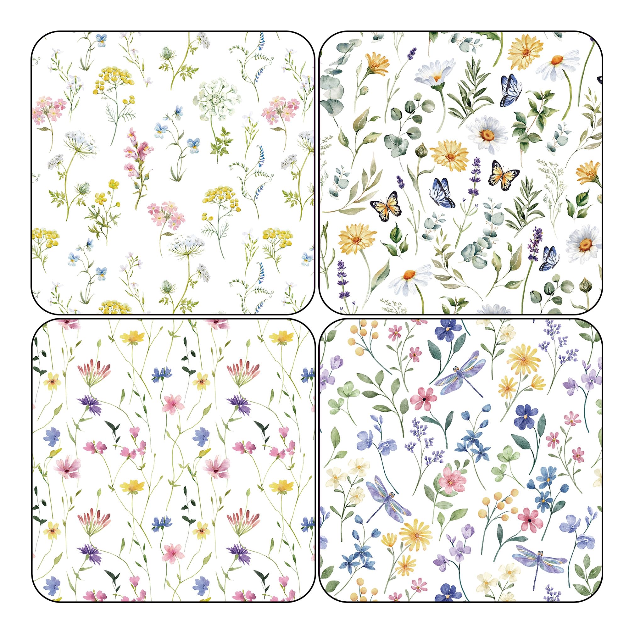 Titiweet Floral Wrapping Paper - 8 Sheets Wildflower Gift Wrap for Birthdays, Weddings, Mother's Day & Baby Showers (20x28 Inches) | Elegant Present Wrapping for Women, Party Decor & Special Occasions