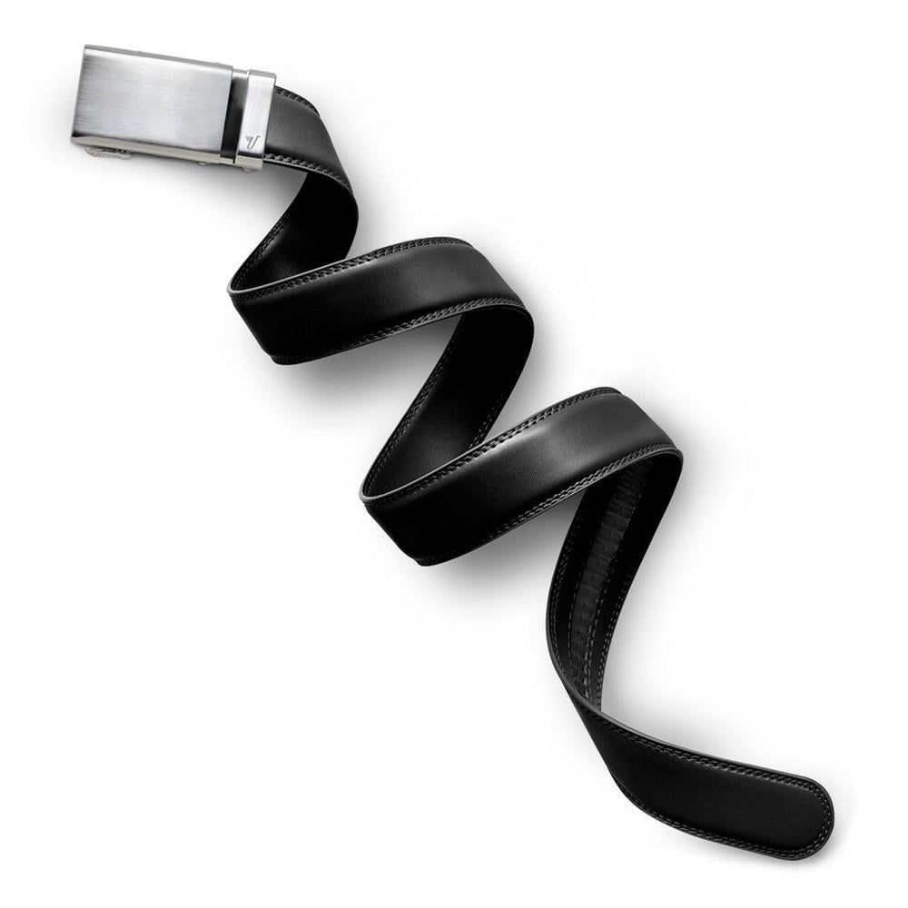 Mission Belt - Adjustable No-Hole Ratchet Belt for Men - Alloy & Black - Perfect for Casual, Business & Outdoor Wear