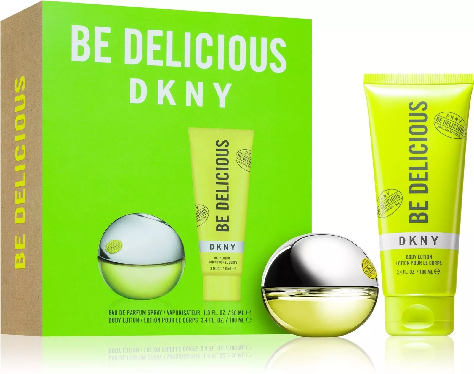 DKNY Be Delicious Gift Set for Women - Eau de Parfum & Body Lotion Duo | Fresh Apple Floral Fragrance | Perfect for Birthday, Anniversary & Valentine's Day Gifts