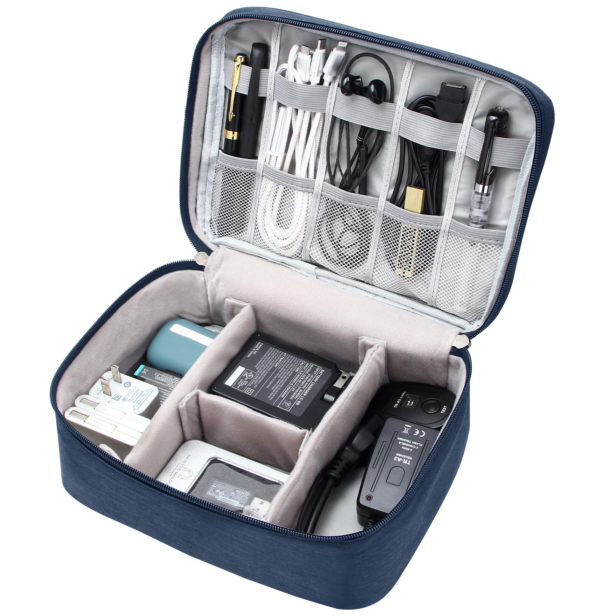 VOCUS Electronics Organizer Travel Cable Organizer Bag - Portable Tech Storage Case for Charger, Cord, Power Bank & Hardware - Perfect for Travel, Office & Home Organization