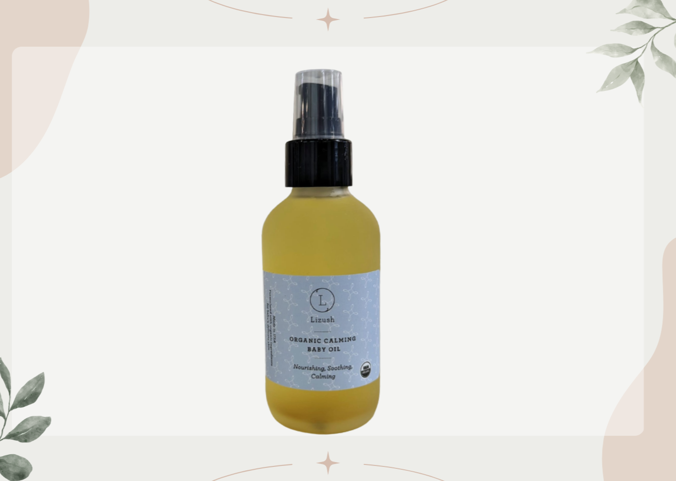 Organic Calming Baby Oil - Nourishing, Soothing & Relaxing for Sensitive Skin | Perfect for Massage, Bedtime & Dry Skin Care