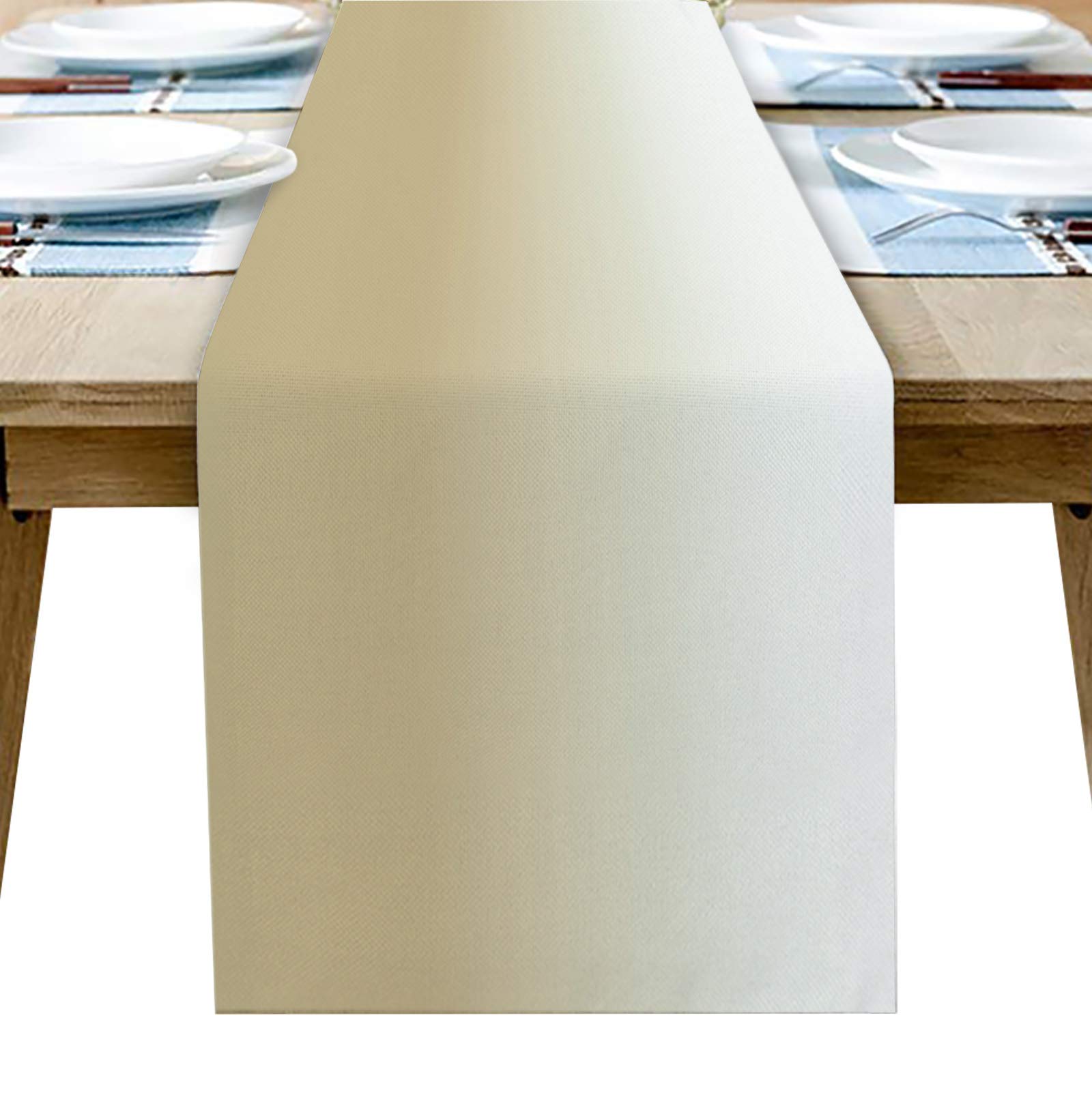 70 Inch Yellow Ombre Coffee Table Runner - 13x70 Inch Long Dining Table Decor for Family Dinners, Outdoor Parties, Weddings & Gatherings | Perfect for Farmhouse, Rustic & Boho Home Decor
