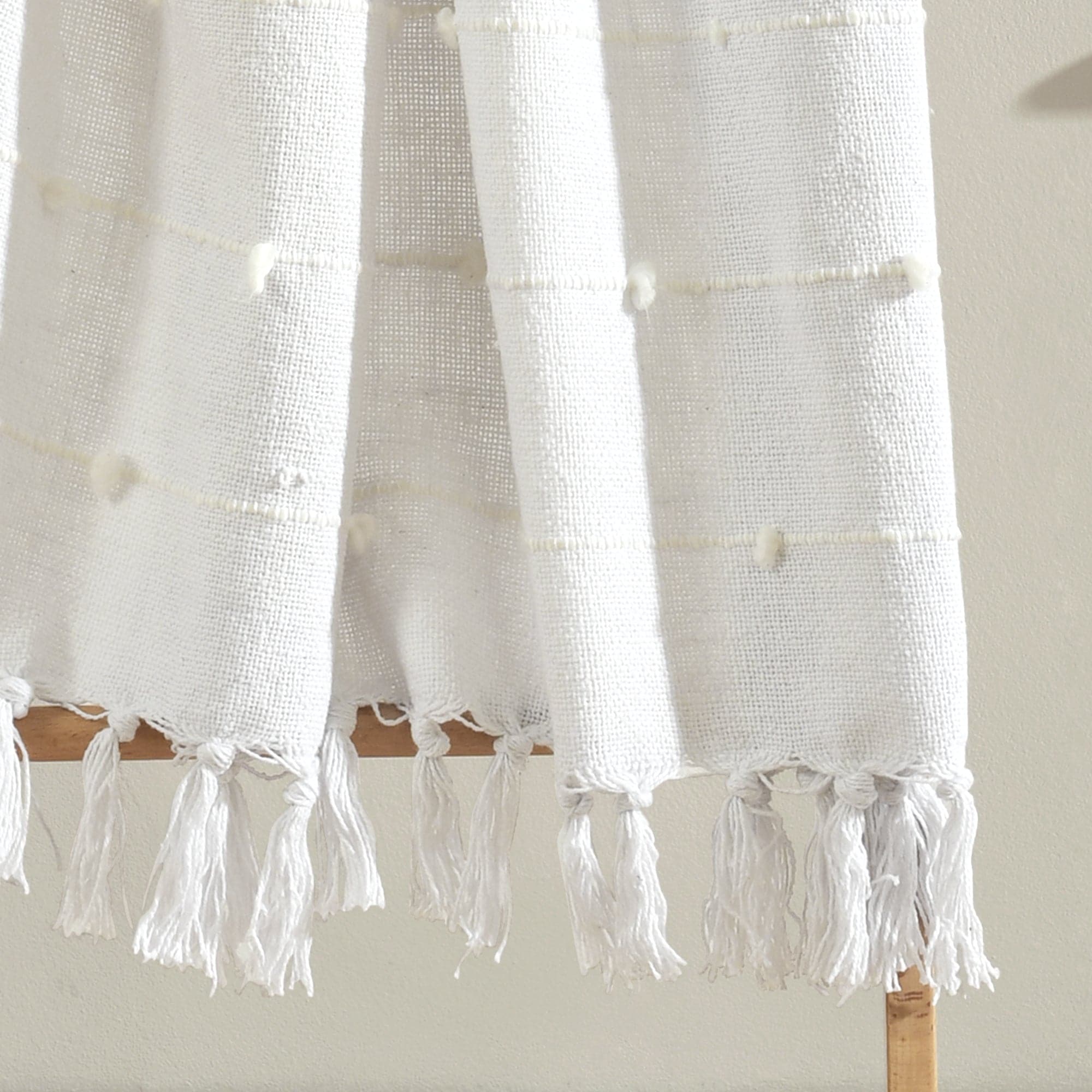 Boho Tufted Cotton Woven Tassel Fringe Throw Blanket - Soft Cozy Decorative Couch Cover for Living Room, Bedroom & Outdoor Use