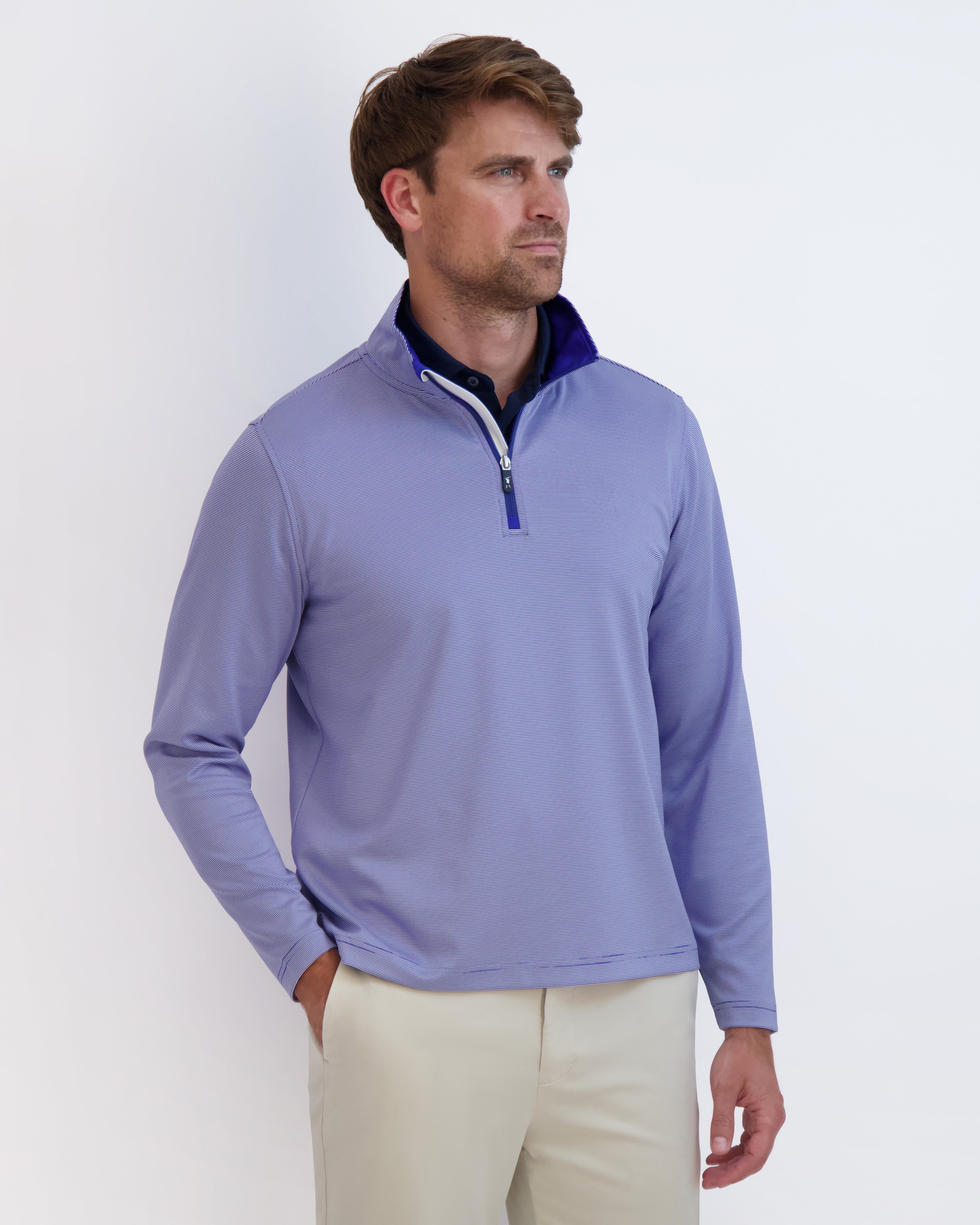 COUGHLIN Men's Quarter Zip Pullover Sweater - Lightweight & Comfortable for Casual Wear, Office, and Outdoor Activities