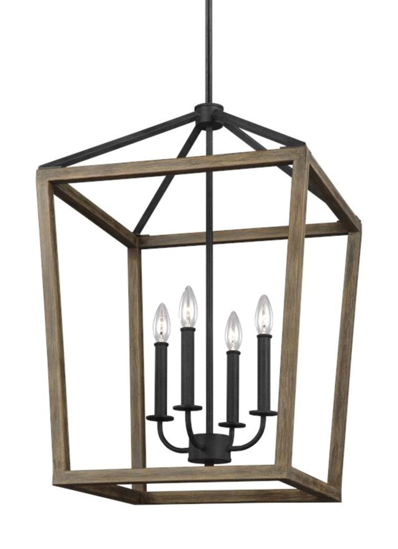 Elegant Alder Wood Chandelier - Modern Rustic Ceiling Light Fixture for Dining Room, Bedroom & Living Room Decor