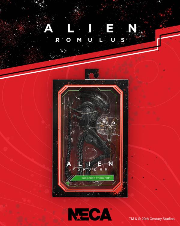 NECA Ultimate Scorched Alien Xenomorph Action Figure - Alien: Romulus Movie Collectible for Display & Gifts