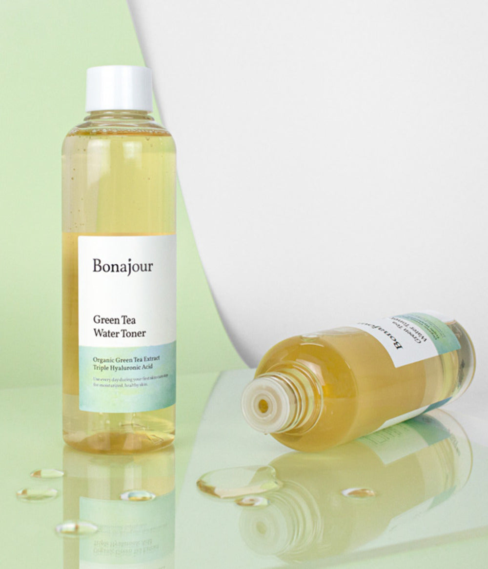 Bonajour Green Tea Water Toner 205ml - Hydrating Facial Toner for Oily & Sensitive Skin | Korean Skincare for Acne Control & Pore Minimizing | Perfect for Daily Skincare Routine & Post-Workout Refresh