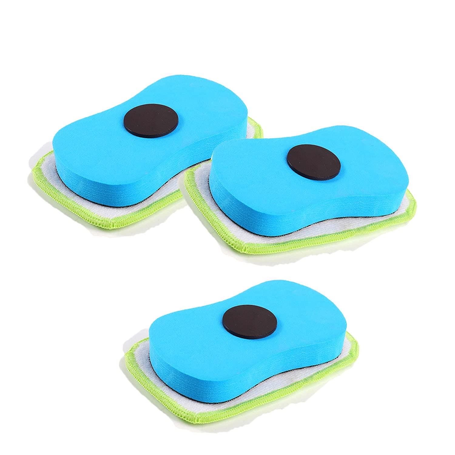 EILRAMIR Magnetic Whiteboard Erasers - 3 Pack Removable & Washable Chalkboard Cleaners for Classroom, Office & Home Use - Perfect for Teachers, Students & Professionals (Assorted Colors)