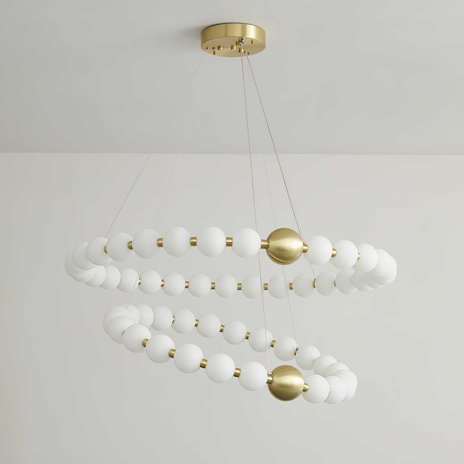 Elegant Acrylic Pearls Chandelier - Modern Crystal Ceiling Light Fixture for Dining Room, Bedroom & Living Room Decor