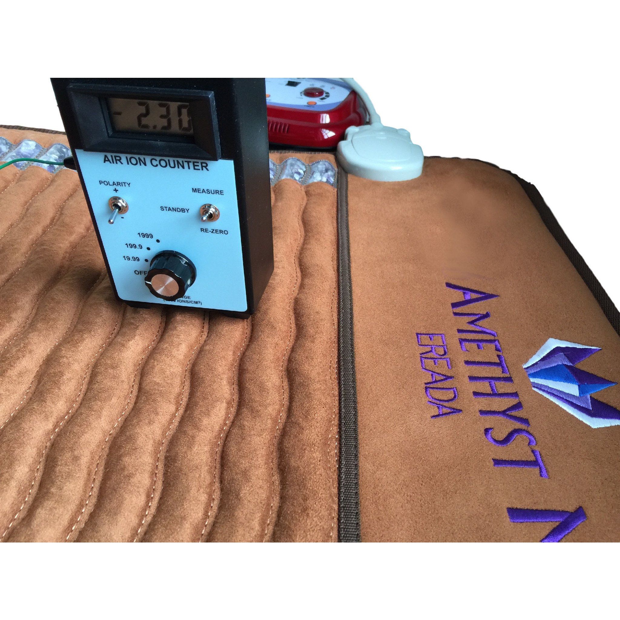 Ereada FIR Amethyst Mat - Professional Size 73L x 29W (186 x 72 cm) - Brown Far Infrared Therapy Mat for Pain Relief & Relaxation - Perfect for Home Spa, Yoga, and Wellness Recovery