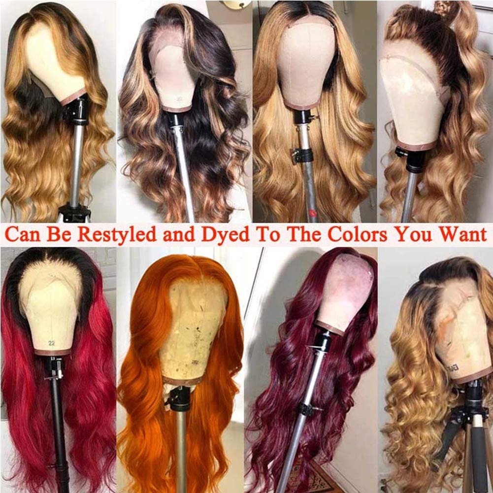 13x4 Lace Front Wigs Human Hair - Pre Plucked Body Wave with Baby Hair | 100% Brazilian Virgin Hair Wigs for Black Women | 150% Density Natural Color (24 Inch) | Perfect for Daily Wear, Cosplay & Special Occasions