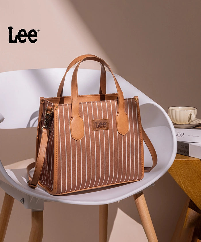 LEE Striped Canvas Tote Bag for Women - Durable & Stylish Large Shoulder Bag - Perfect for Shopping, Beach, Work & Travel Accessories