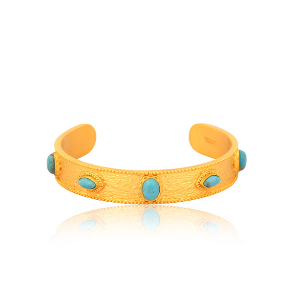 Aphrodite Turquoise Cuff Bracelet - Elegant Boho Jewelry for Women, Perfect for Casual Wear, Parties & Gifts