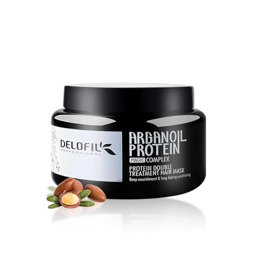 DELOFIL Professional Protein Double Treatment Hair Mask for Damaged Hair - Deep Nourishment & Repairing Hair Conditioner | Salon-Quality Treatment for Dry, Brittle & Frizzy Hair at Home