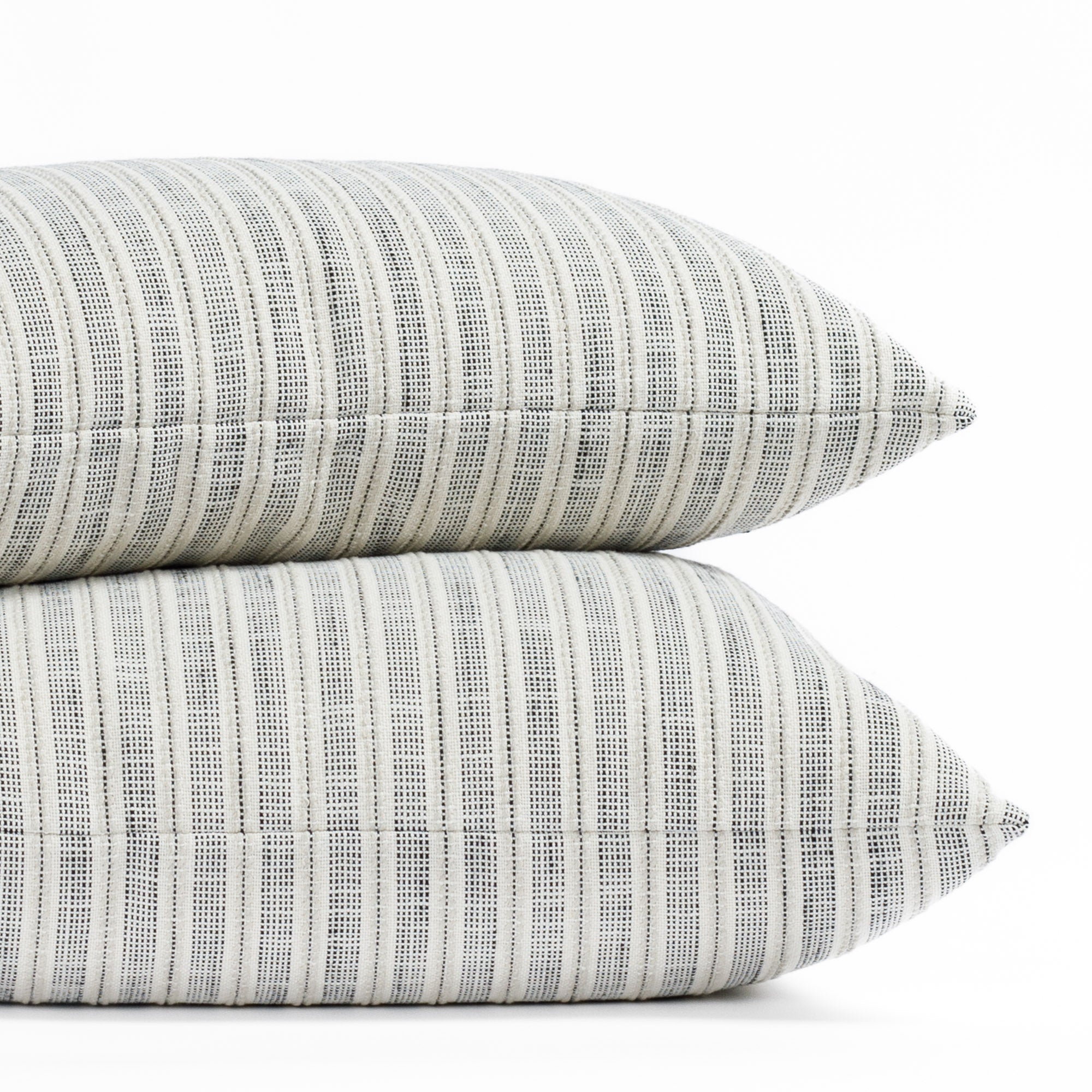 Amalfi Stripe 14x20 Outdoor Lumbar Pillow - Waterproof Patio Cushion for Garden, Poolside & Porch Decor - Domino Pattern Throw Pillow for Outdoor Furniture