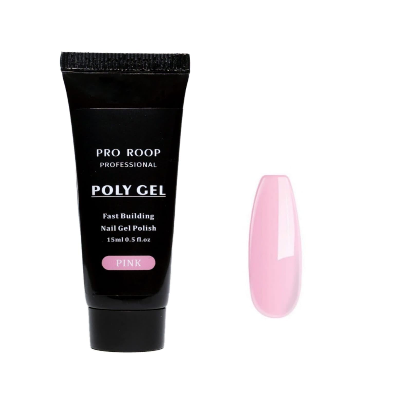 PROROOP 15ml/0.5oz Poly Extension Builder Gel - Professional Nail Strengthening Gel for DIY Manicures, Trendy Pink Polish with Long-Lasting Shine | Perfect for Home Nail Art, Salon-Quality Results & Gift Ideas for Women