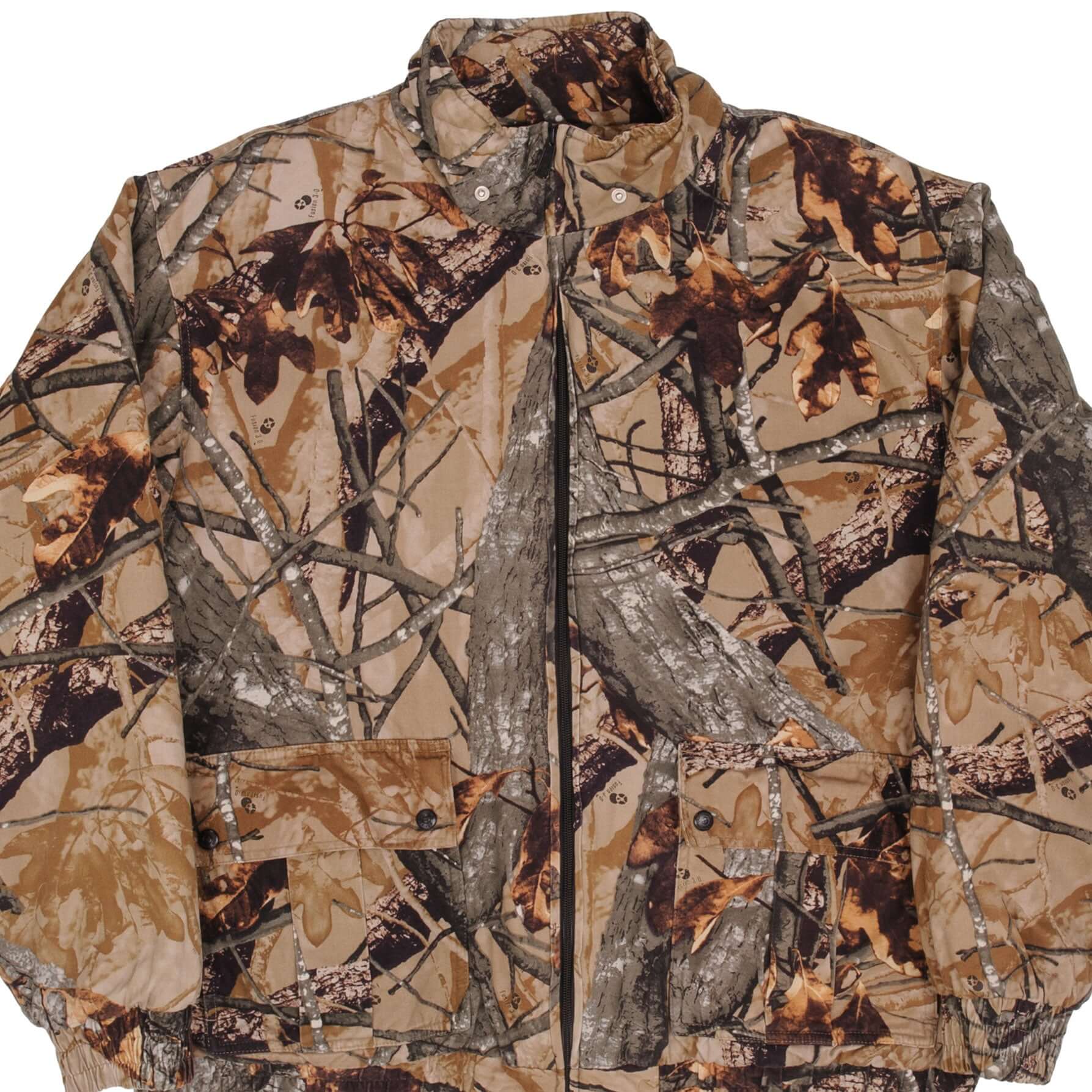 Vintage Fusion 3D Camo Hunting Jacket for Men - Waterproof Windproof Winter Coat - Size 2XL - Perfect for Outdoor Hunting, Camping & Hiking Adventures