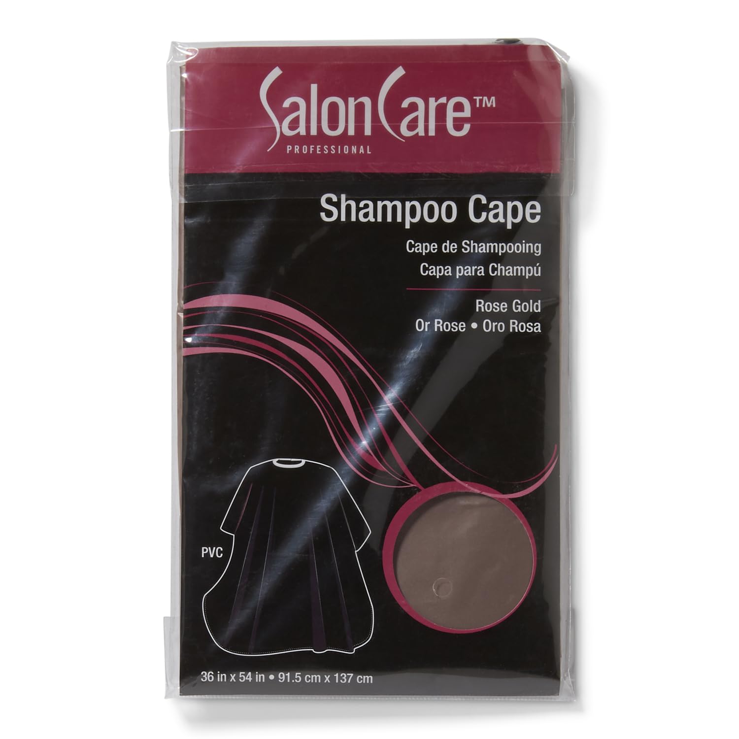 Salon Care Shampoo Cape - Waterproof Rose Gold Hairdressing Cape for Salon & Home Use | Perfect for Haircuts, Coloring & Styling