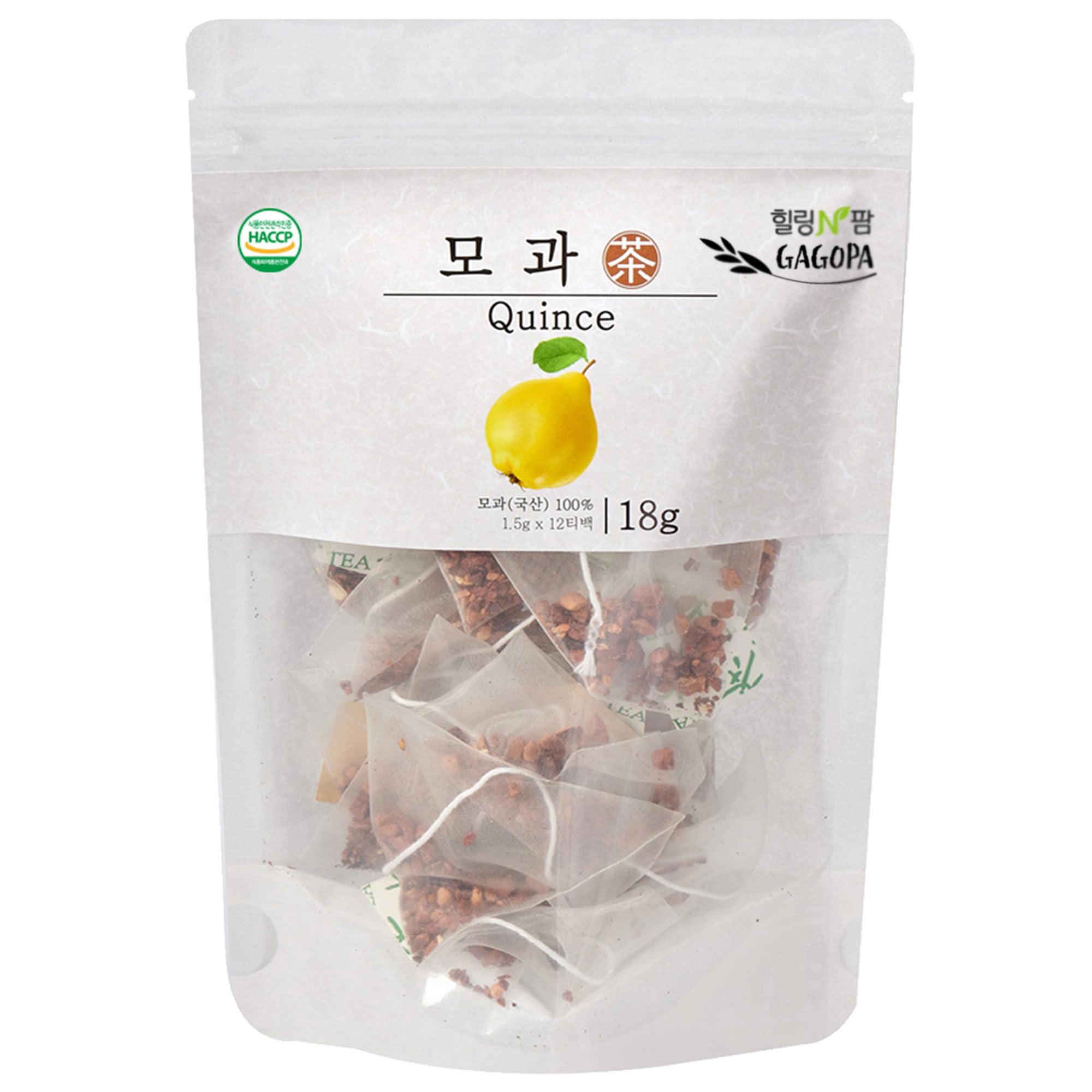 GAGOPA 100% Pure Natural Herbal Tea - Korean Traditional Herbal Tea Bags, Sugar-Free, Eco-Friendly PLA Triangular Tea Bags (12 Count) - Perfect for Relaxation, Detox & Daily Wellness