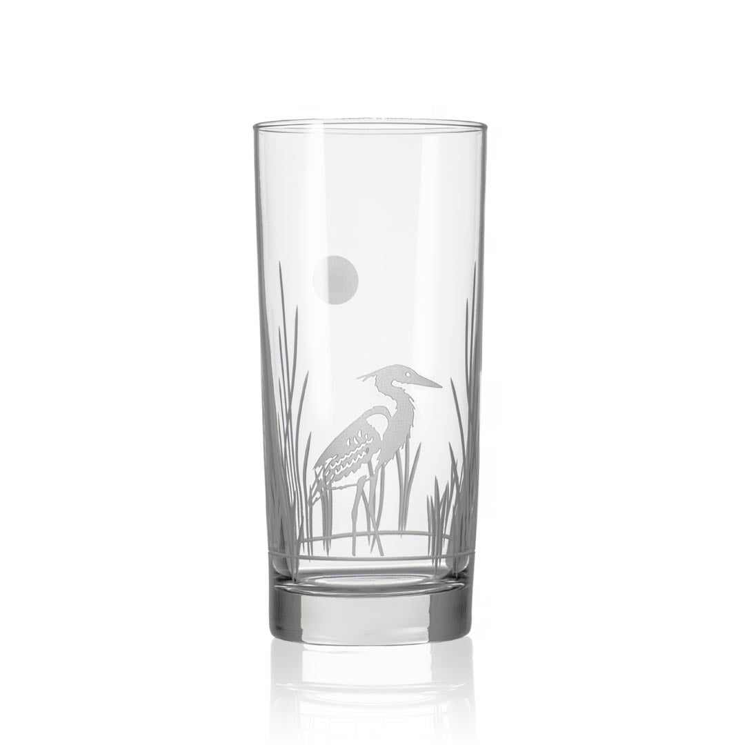 Premium Heron 15oz Insulated Highball Cocktail Glasses - Set of 2 | Shatter-Resistant, BPA-Free | Perfect for Iced Drinks, Whiskey, Mojitos & Home Bar Entertaining