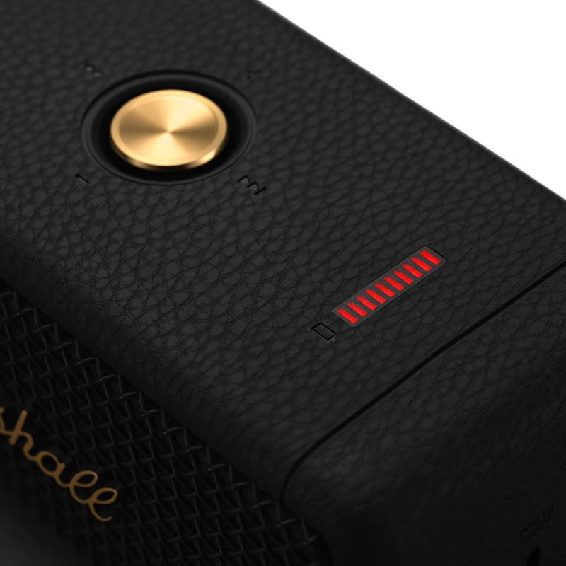 Marshall Emberton II Portable Bluetooth Speaker - Premium Sound, 20+ Hours Playtime, IP67 Waterproof - Perfect for Outdoor Adventures, Beach Parties & Home Use (Black/Brass)