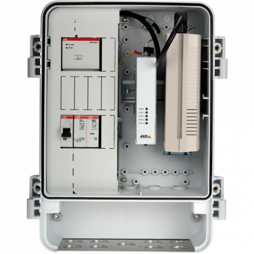 Axis Communications T98A19 VE Outdoor Ready Media Converter Cabinet A (120 VAC) - Weatherproof Network Enclosure for Outdoor Security Cameras & IP Devices - Ideal for Surveillance Systems, Industrial Applications & Harsh Environments