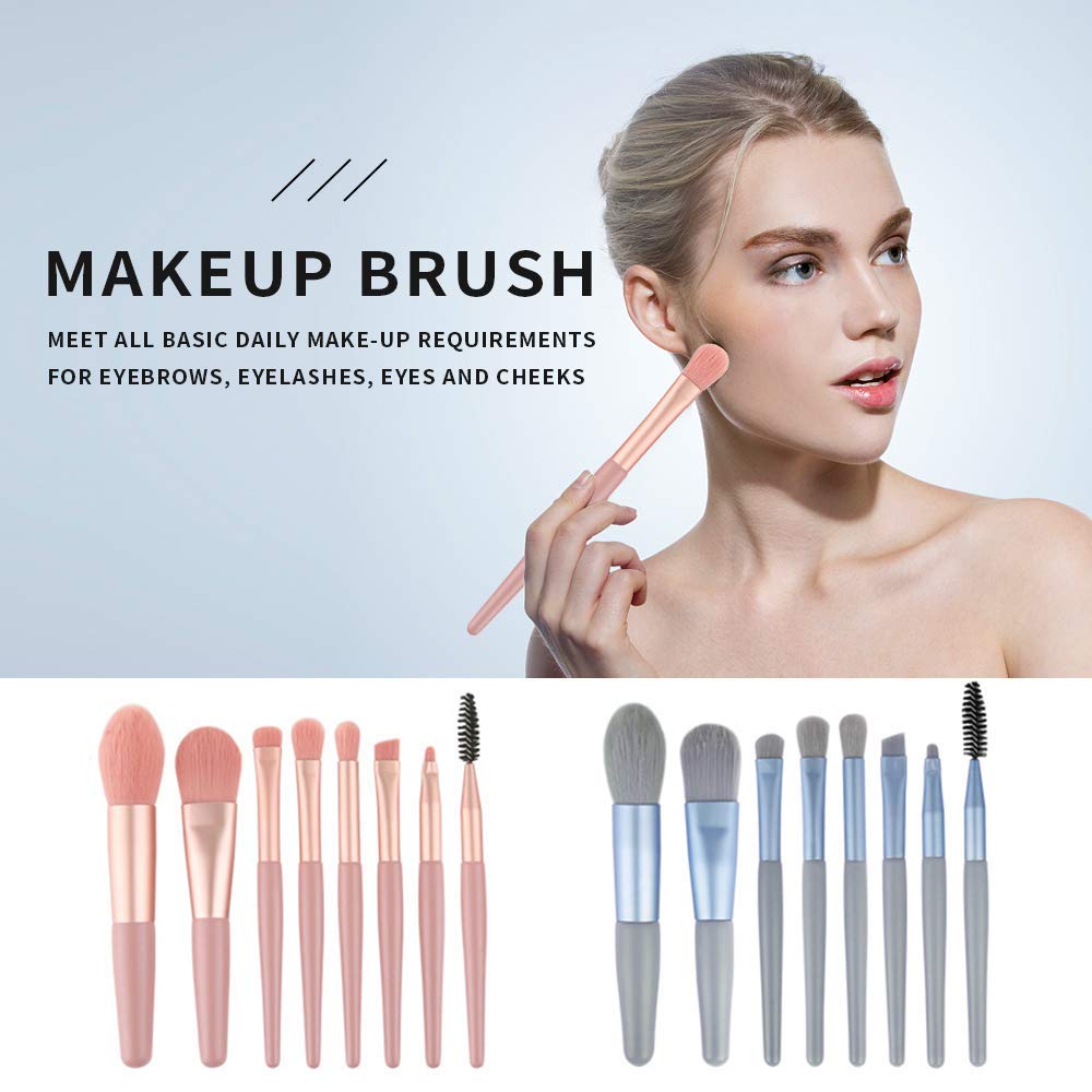 Horoly 8-Piece Professional Makeup Brush Set - Foundation, Blending & Cosmetic Brushes Kit for Flawless Makeup Application - Perfect for Daily Use, Travel & Professional Makeup Artists
