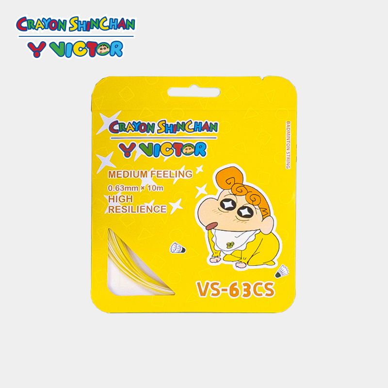 Victor X Crayon Shin-chan Badminton Racket String VS-63CS - High Performance Synthetic Gut for Smash Power & Control | Perfect for Tournament Play & Casual Games