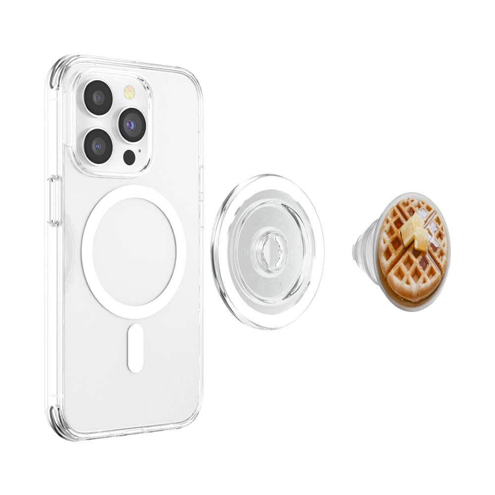 Waffle with Butter and Syrup Design MagSafe PopGrip for iPhone | PopSockets Phone Grip & Stand | Perfect for Waffle Lovers & Breakfast Enthusiasts