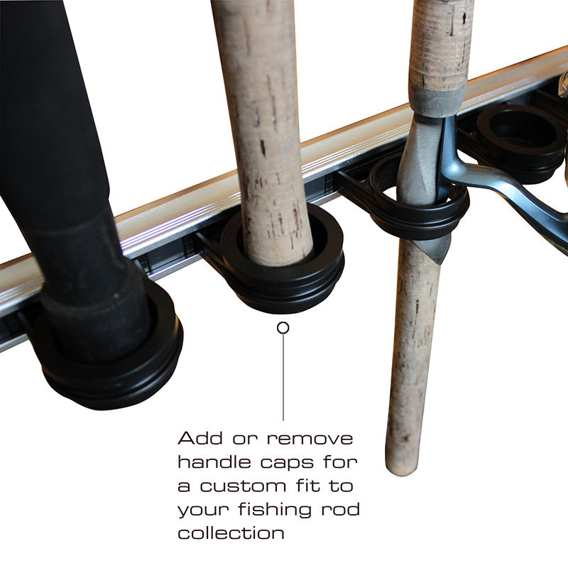 10-Rod Wall or Ceiling Mounted Fishing Rod Holder - Perfect for Garage, Basement & Boat Storage Organization