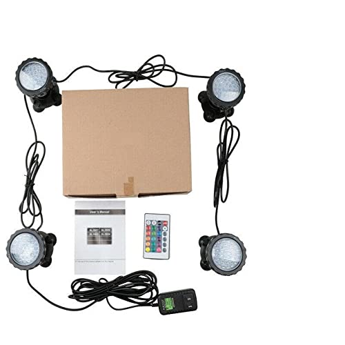 36 LED Submersible RGB Pond Spot Lights with IR Remote - IP68 Waterproof Underwater Pool Fountain Lights for Inground Pools, Floating Glow Balls - Perfect for Backyard Ponds, Water Features & Nighttime Pool Decor