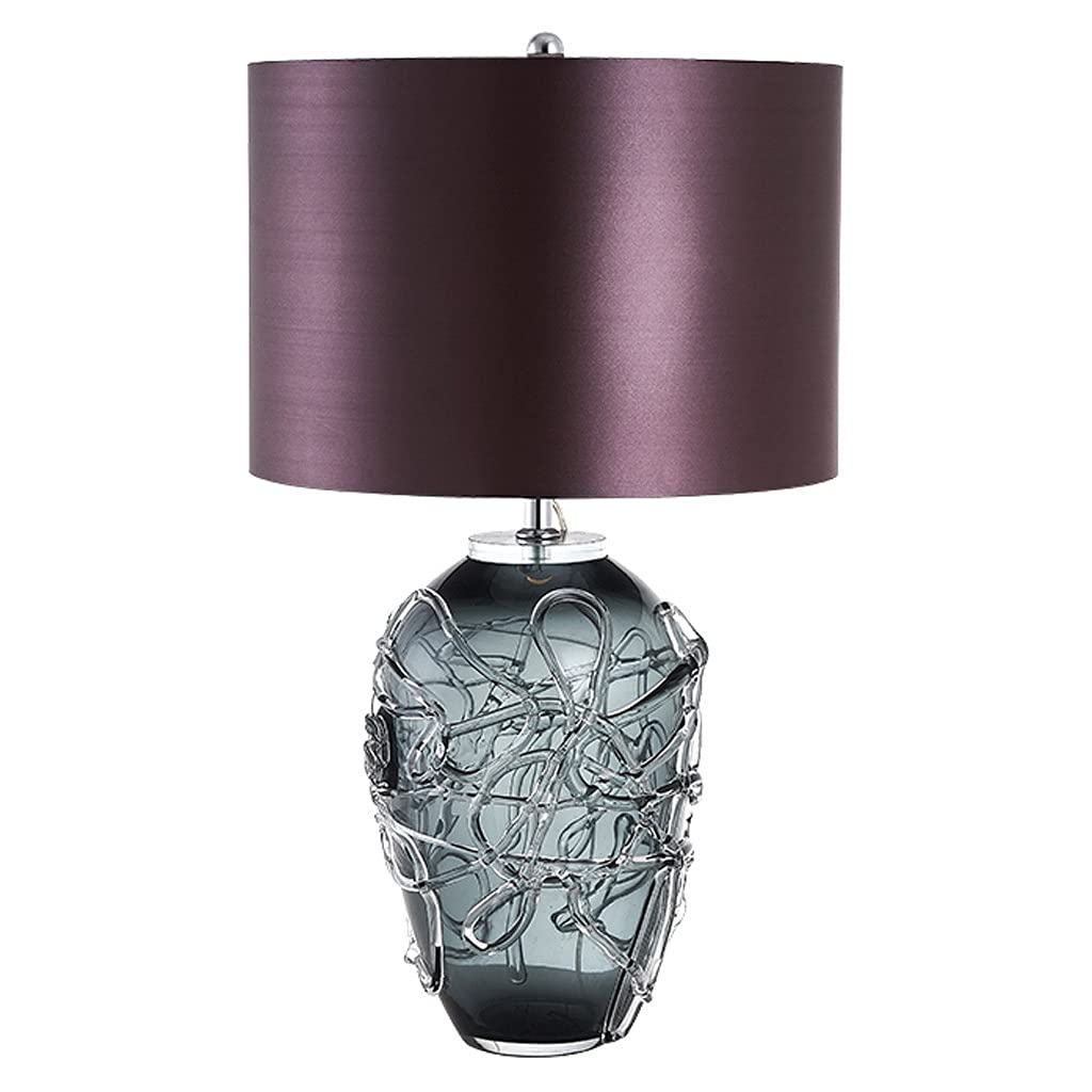 Creative Glass Fabric LED Desk Lamp with Button Switch - Stylish Table Lamp for Bedroom, Living Room & Study - Perfect Night Light for Reading, Working & Relaxing