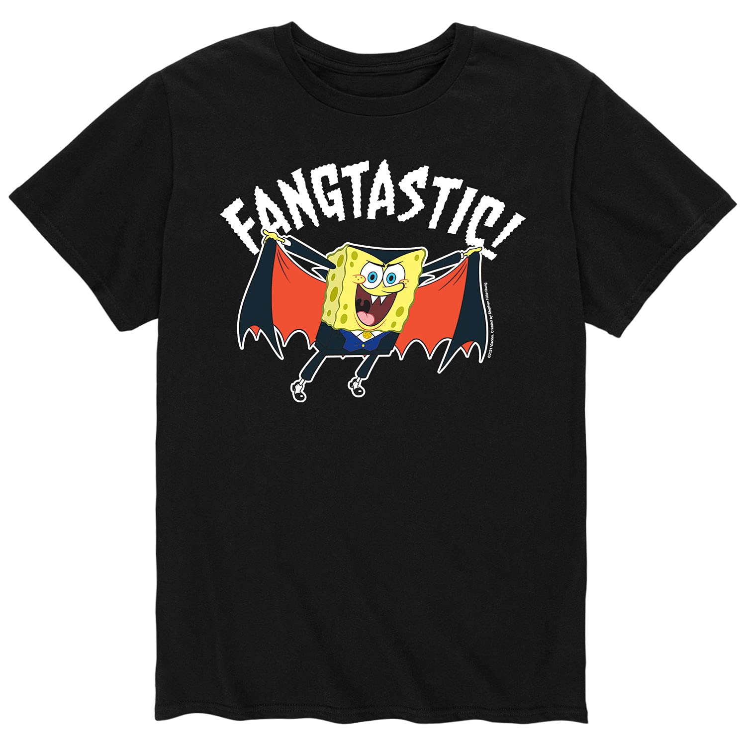 HYBRID APPAREL Spongebob Squarepants Fangastic Men's Graphic T-Shirt - Cool Casual Short Sleeve Tee for Fans, Everyday Wear & Gift Giving
