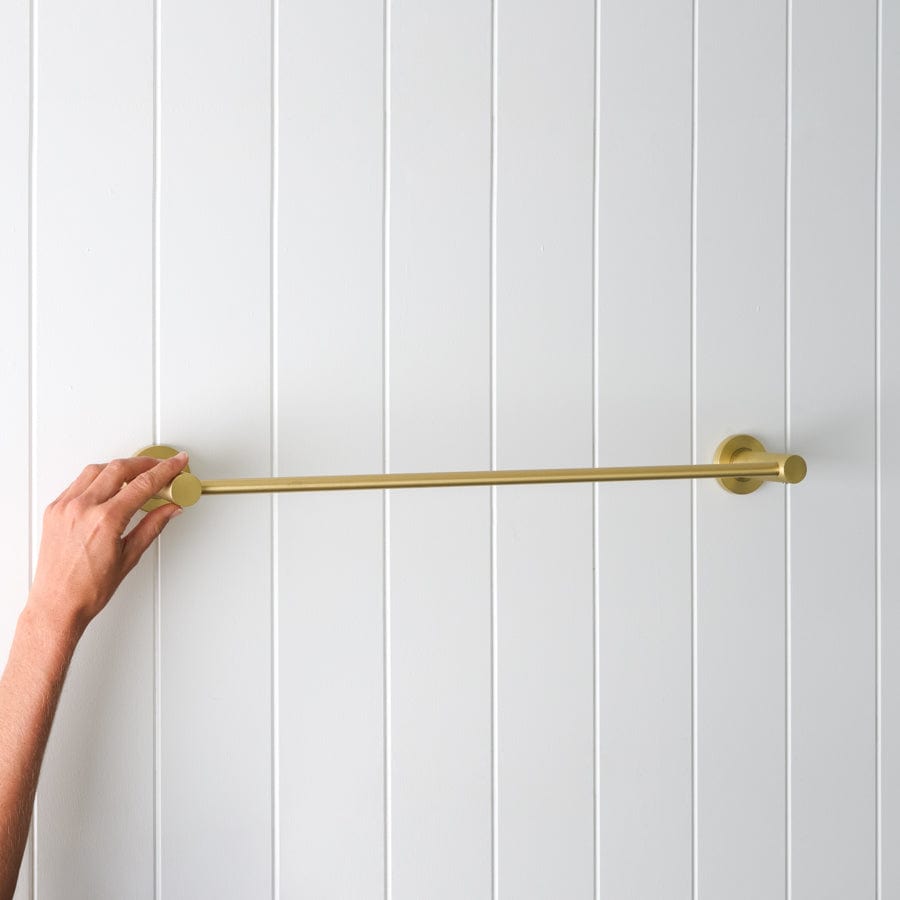 600mm Brushed Brass Sydney Towel Rail - Premium Bathroom Towel Holder for Modern & Luxury Home Decor