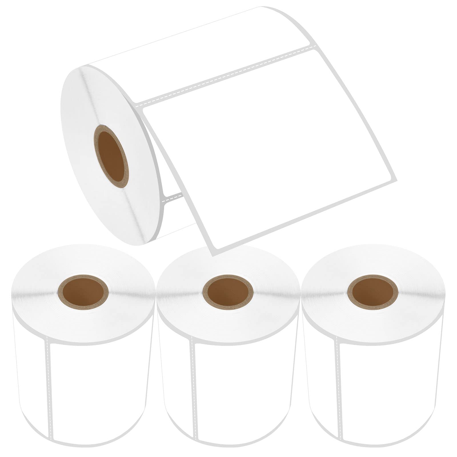 USUPERINK 4'' x 3'' Direct Thermal Perforated UPC Barcode Shipping Labels (4 Rolls, 500 Labels/Roll) - White Address Labels for Zebra & Rollo Printers | Perfect for E-commerce, Small Packages & USPS Shipping