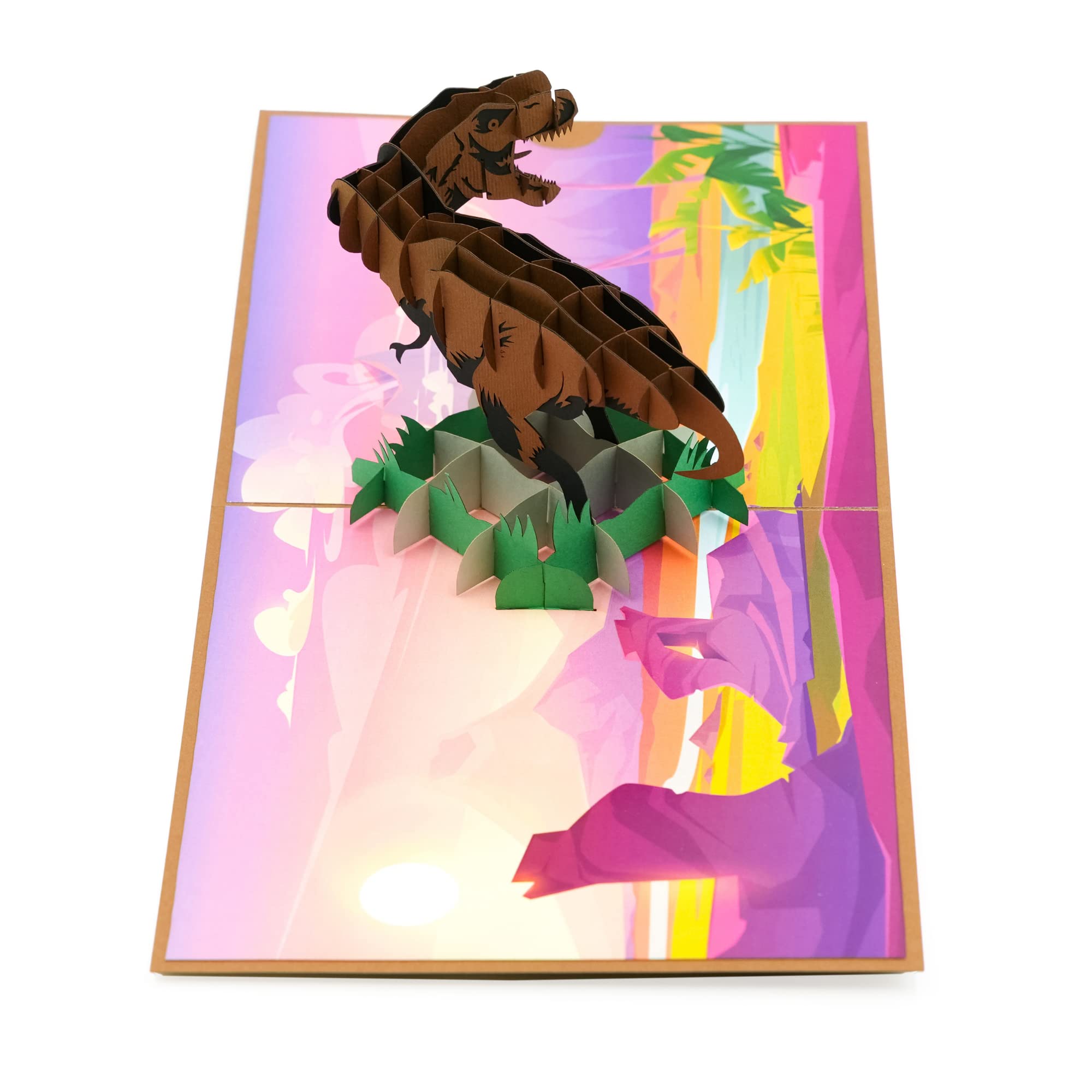 Dinosaur Pop Up Greeting Card - 3D T-Rex & Prehistoric Creatures for Kids' Birthday, Christmas, Party Favors | Fun Educational Gift for Boys & Girls | Perfect for Dino Lovers & Special Occasions