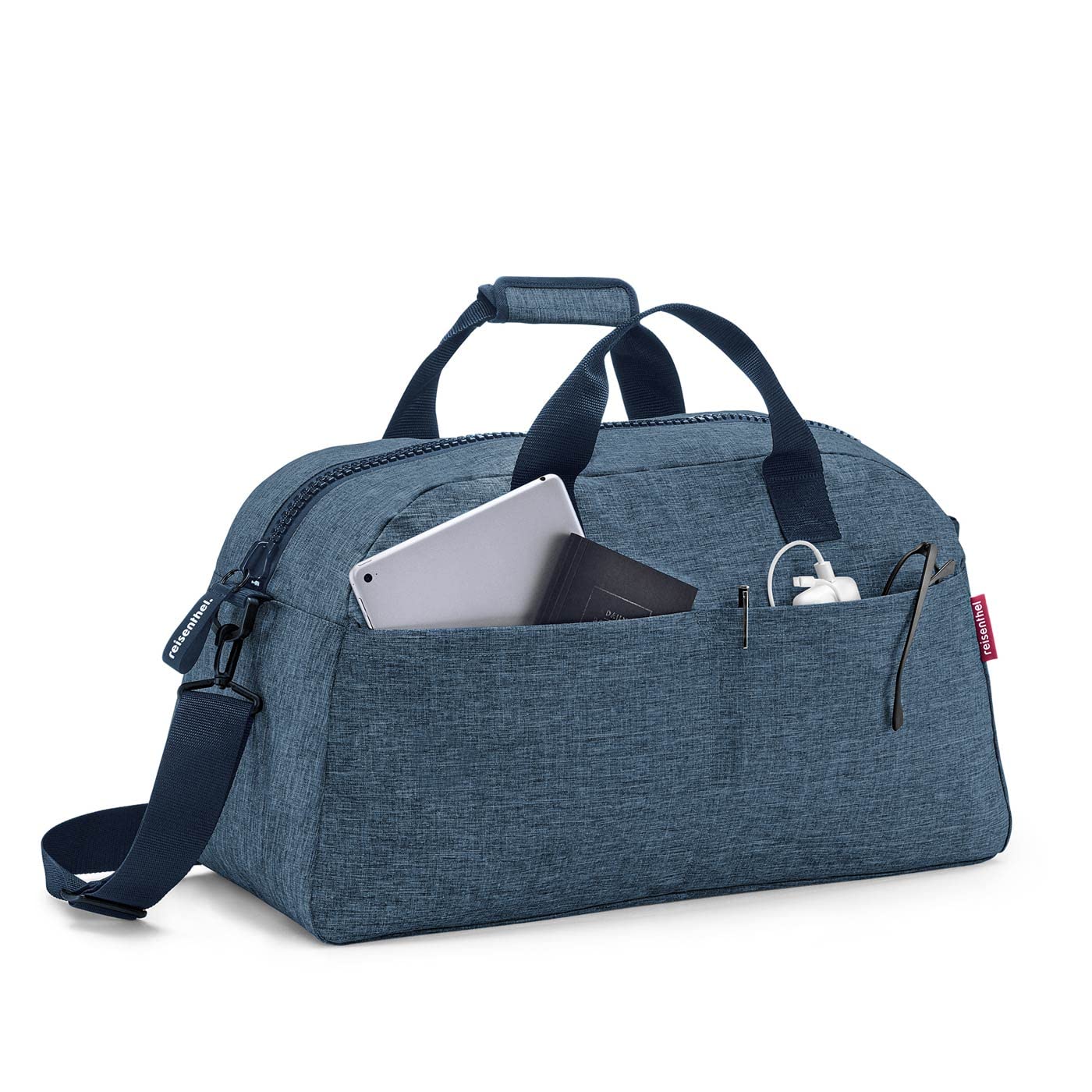 Reisenthel Weekend Travel Bag - Lightweight Durable Carry-On Duffel with Spacious Compartments | Perfect for Gym, Beach, Overnight Trips & Business Travel | Twist Blue