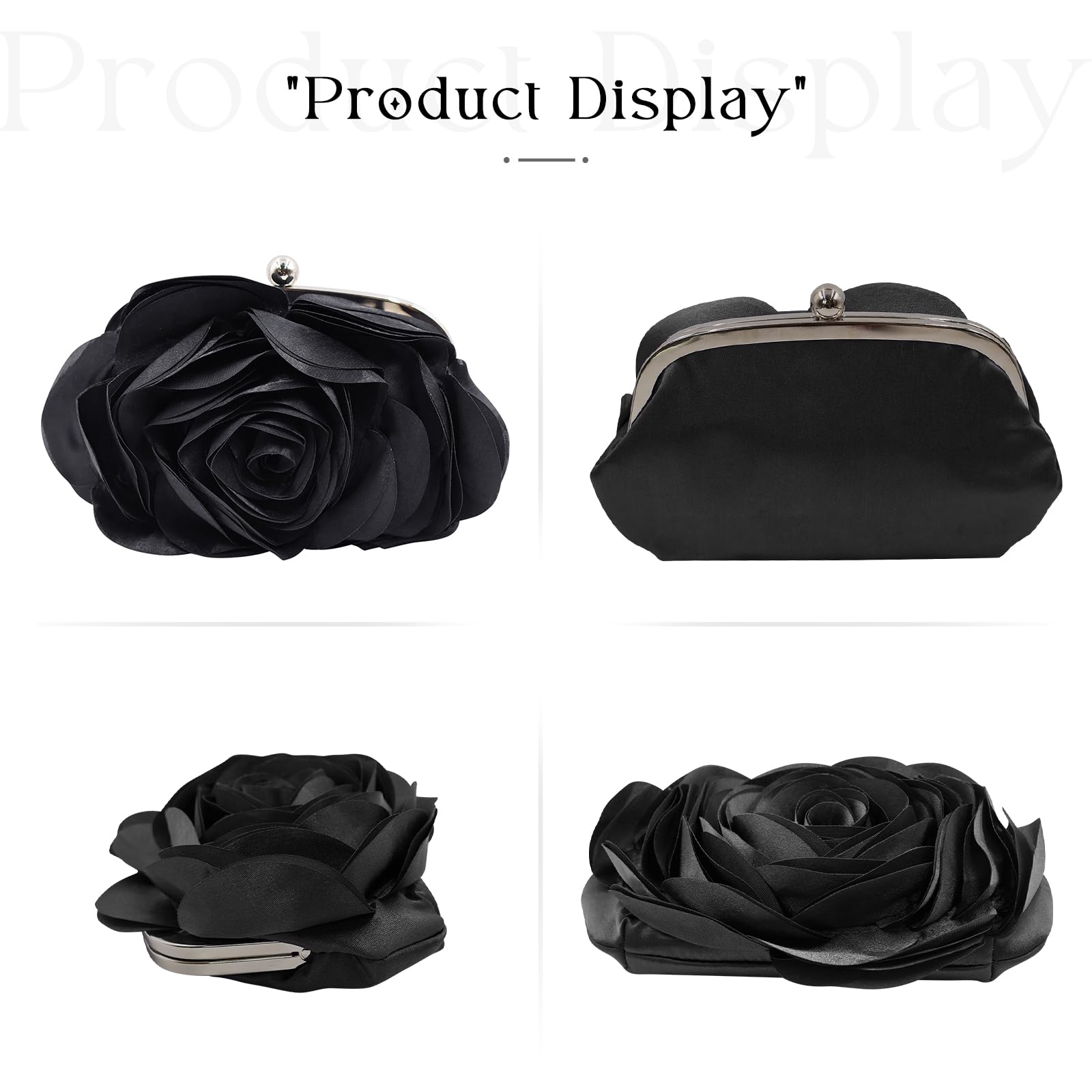 Elegant Mini Rose Clutch Bag for Women - Detachable Chain Evening Handbag for Wedding, Party, Prom & Special Occasions - Perfect as Bridal Accessory or Formal Event Purse