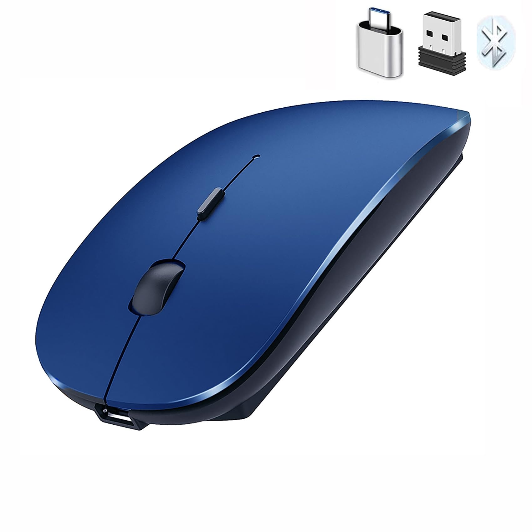 Wireless Bluetooth Mouse for Laptop, MacBook, iPad, PC - Compatible with MacBook Air, MacBook Pro, Windows & Chromebook | Perfect for Office, Home & Travel Use