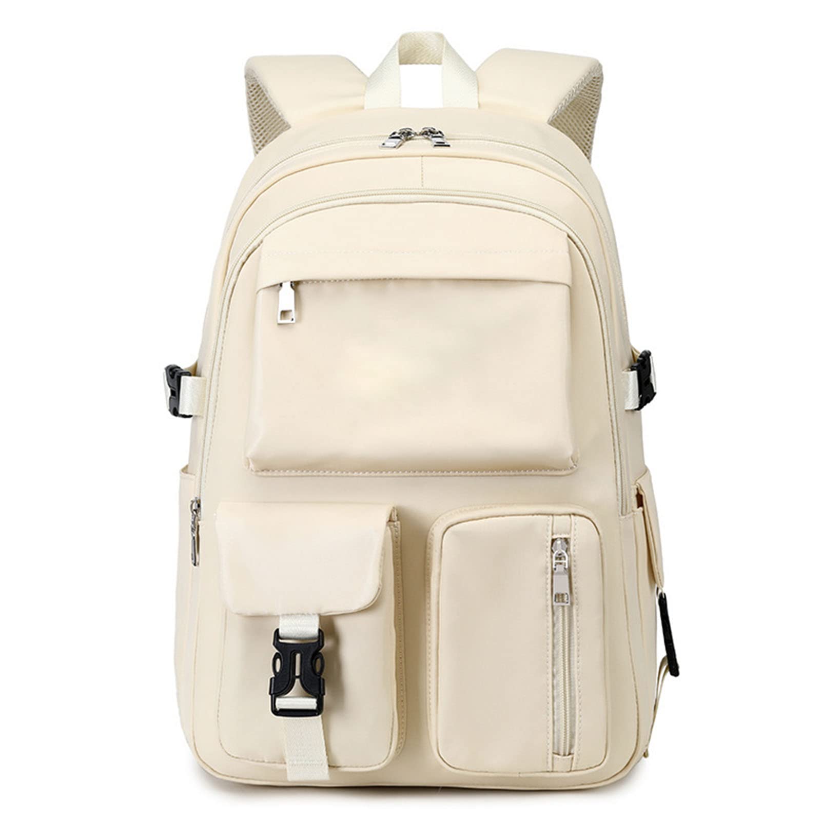 Hawtrytoa 2022 Girls Travel Backpack - Lightweight School Bookbag for Elementary Students, Durable Beige Backpack for Daily Use & Weekend Trips