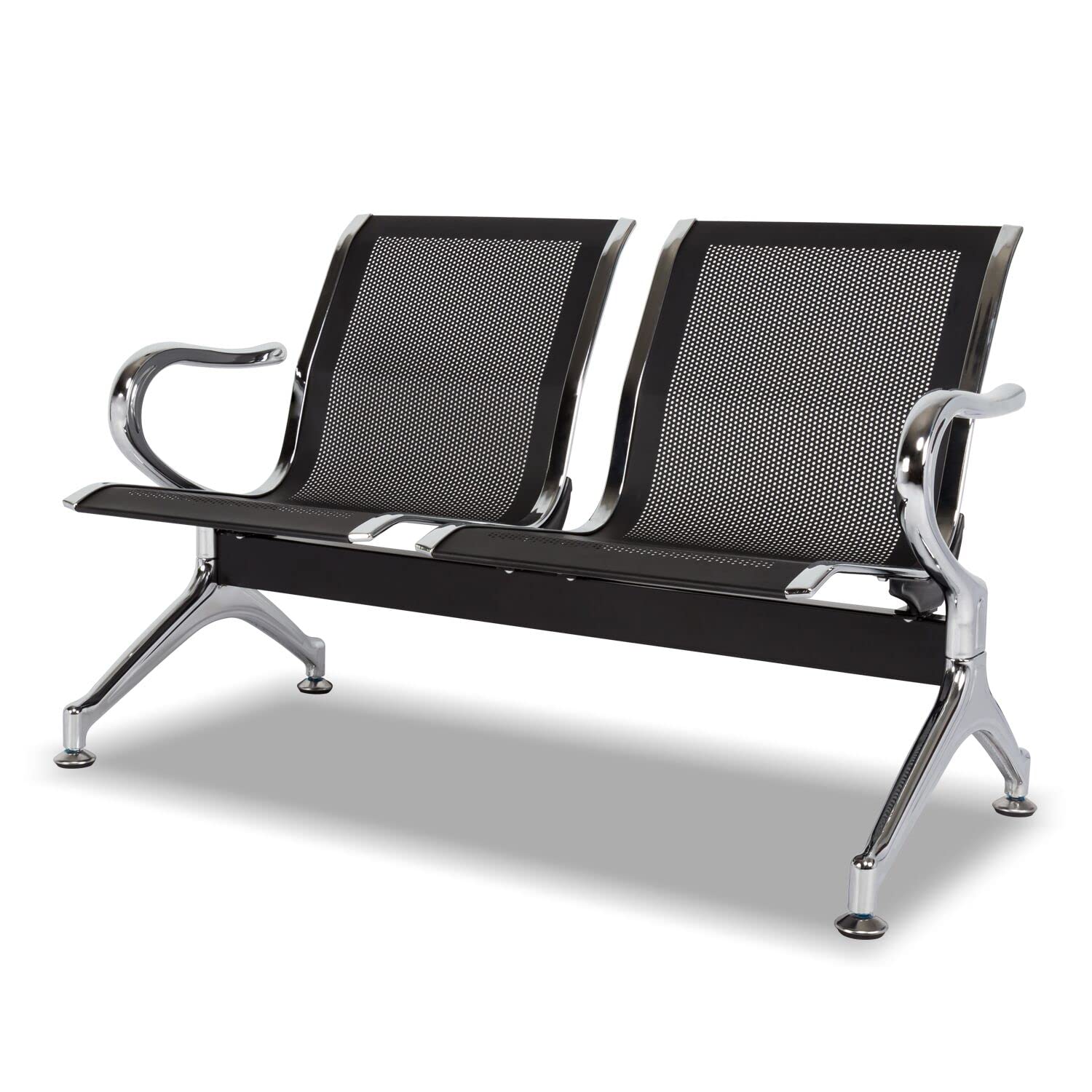 Kinbor Guest Chairs - 2-Seat Office Reception Waiting Chairs, Airport Seating Bench for Office, Bank, Hospital, Barbershop & Market | Durable Commercial Furniture for Waiting Areas & Public Spaces