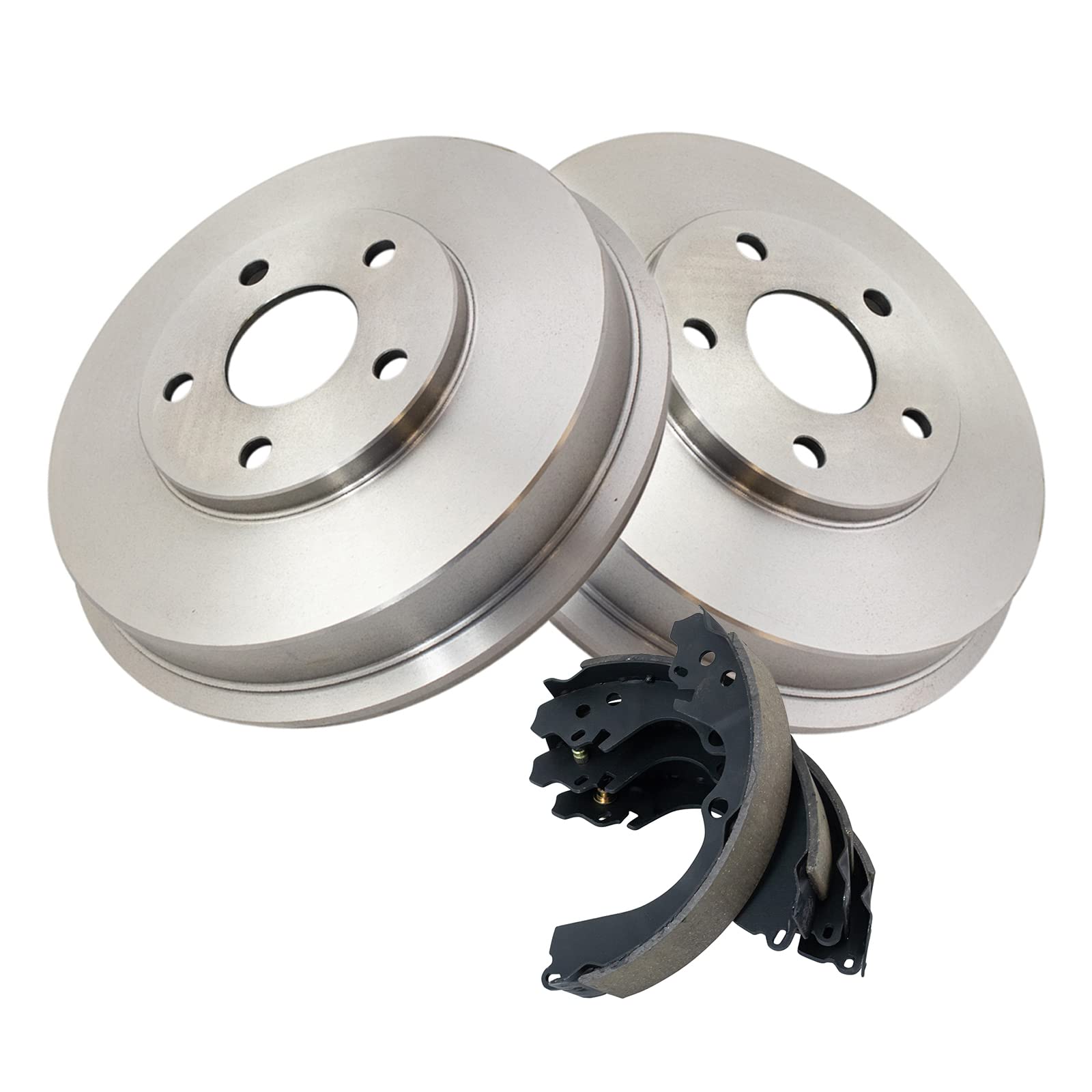 TRQ Rear Brake Drum and Shoe Kit - Compatible with Subaru Forester, Impreza, Legacy - Perfect for Brake System Replacement & Maintenance