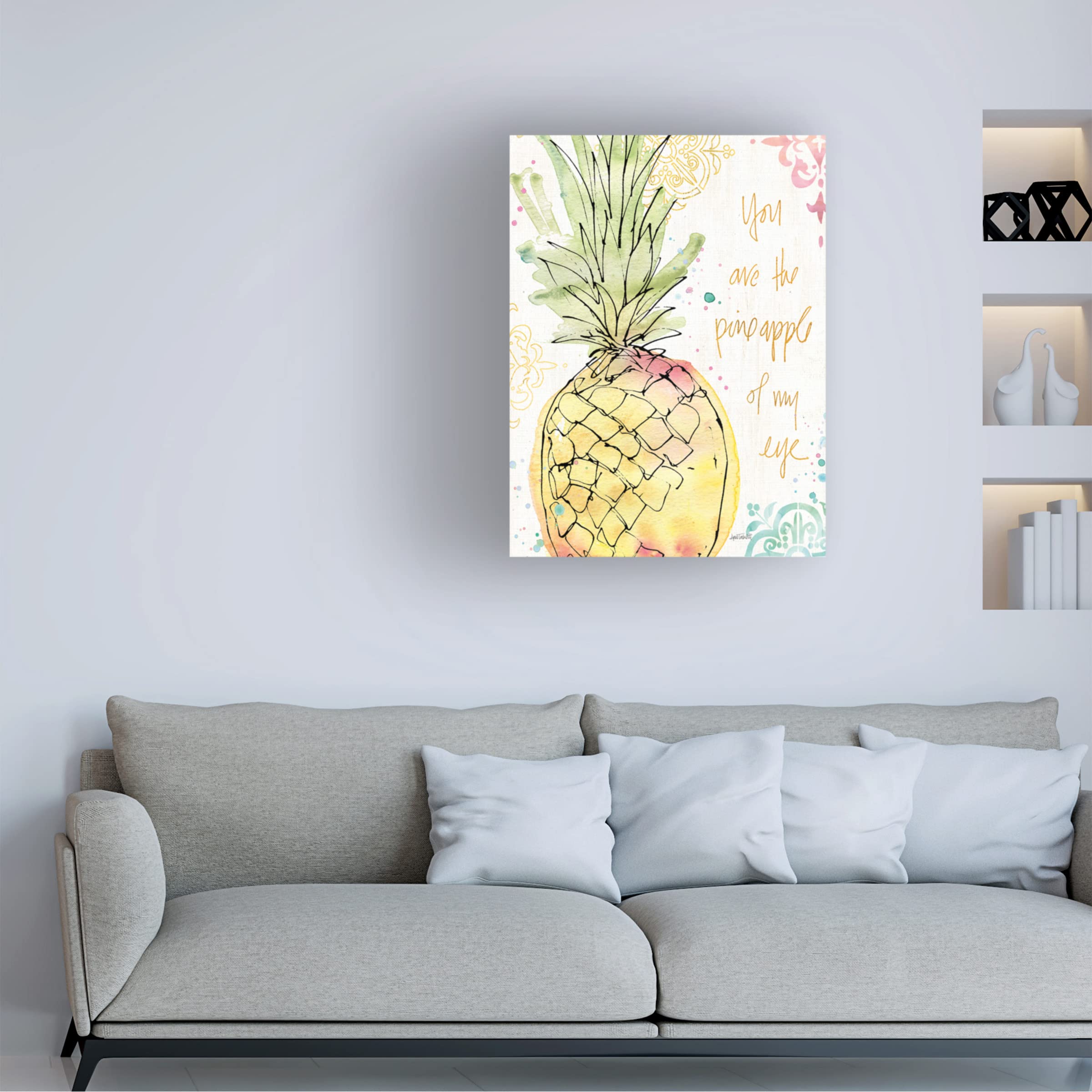Palm Passion VIII Canvas Art Print by Anne Tavoletti - Tropical Beach Wall Decor for Living Room, Bedroom & Office - Handmade Landscape Painting for Coastal Home Decor