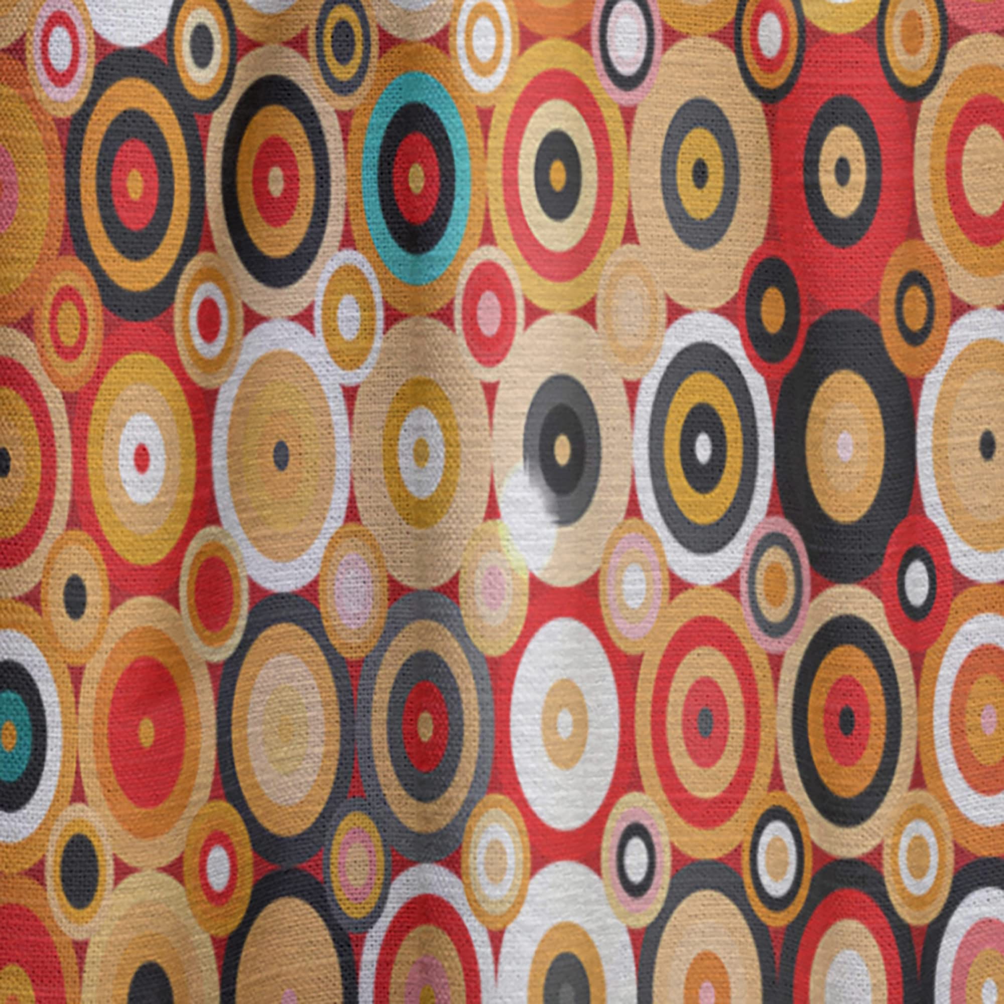 DesignQ Disco Style Pattern Blackout Curtains with Dots & Circles - Thermal Insulated Single Panel (52x120 inches) for Bedroom & Living Room - Perfect for Night Sleep, Home Theater & Light Control