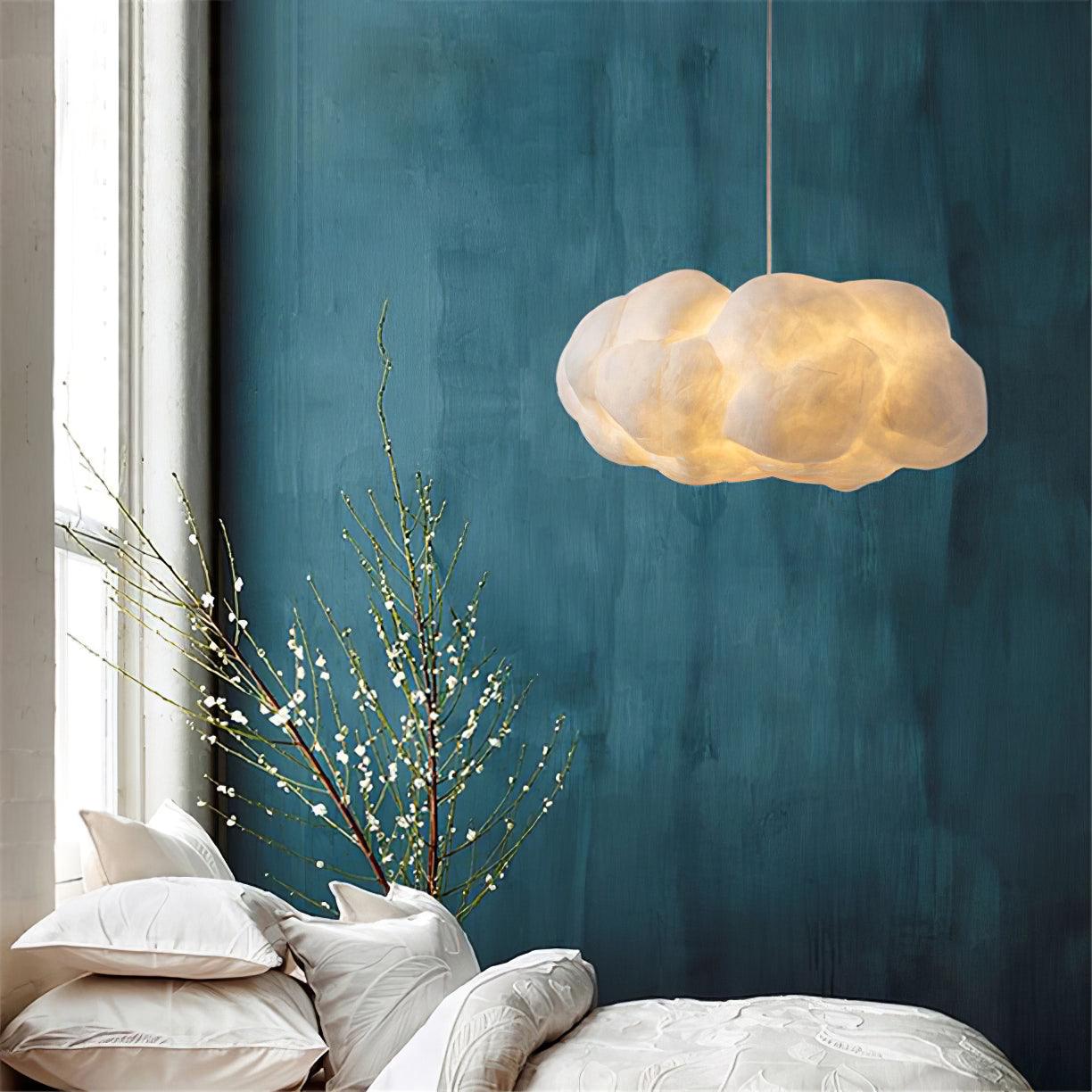 Modern Cloudy Glass Pendant Light - Elegant Hanging Ceiling Lamp for Kitchen, Dining Room & Bedroom - Perfect for Home Decor & Interior Lighting